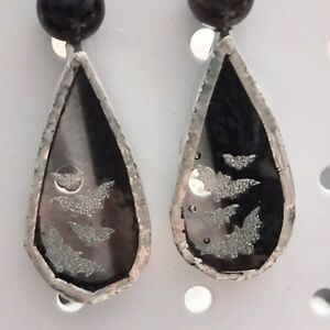 Bat drop earrings